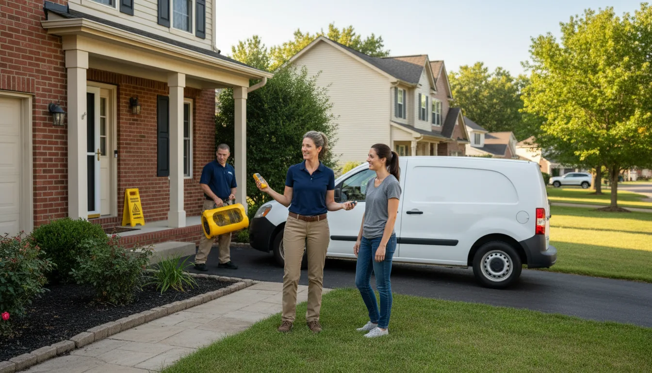 Residential water damage restoration in Marshville, NC
